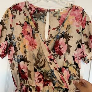 Maxi romper with flowers